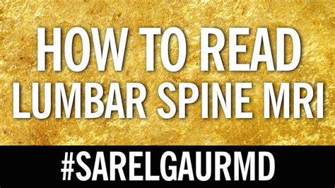 How To Read Lumbar Spine Mri Axial Anatomy Youtube