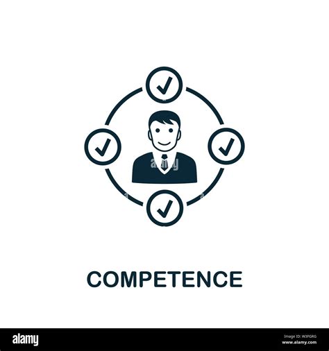 Competence vector icon symbol. Creative sign from business management ...