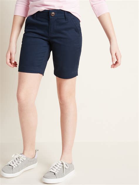 Uniform Twill Bermuda Shorts For Girls Old Navy