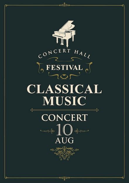 Premium Vector Poster For Classical Music Festival