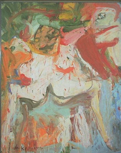 油畫 The visit tate gallery 1966 通过 Willem De Kooning 灵感来自 1904 1997