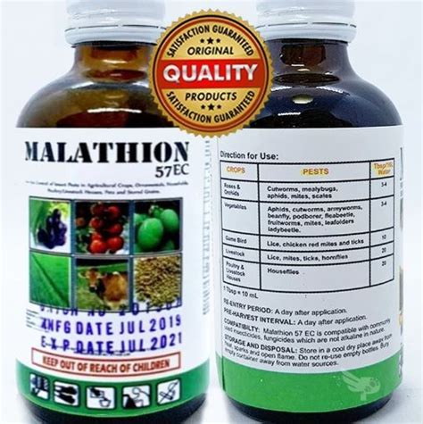 Original Malathion 57 EC Insecticide 60ml For Pest Control At