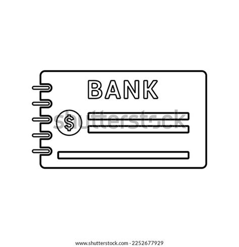 Bank Cheque Book Outline Icon Line Stock Vector (Royalty Free) 2252677929 | Shutterstock