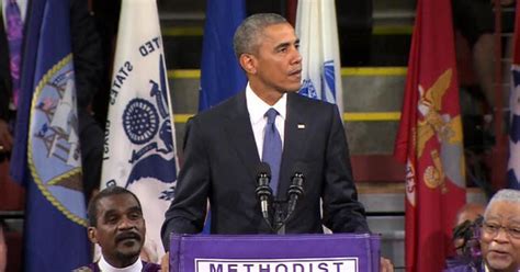 President Obama Eulogizes Rev Clementa Pinckney Cbs News