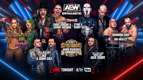 Card For Tonights Aew Dynamite From Hamilton Ontario Rsquaredcircle