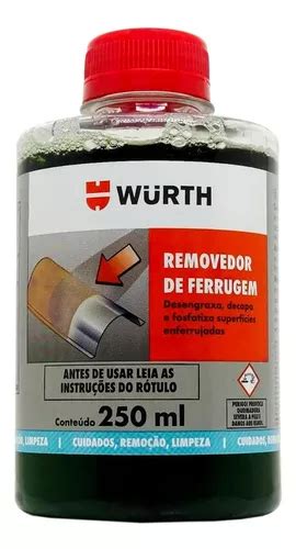 Oxidação Corrosão Wmax Removedor De Ferrugem 250ml Wurth MercadoLivre