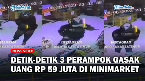 Tiga Perampok Bersajam Sekap Karyawan Minimarket Dan Gasak Uang Rp 59