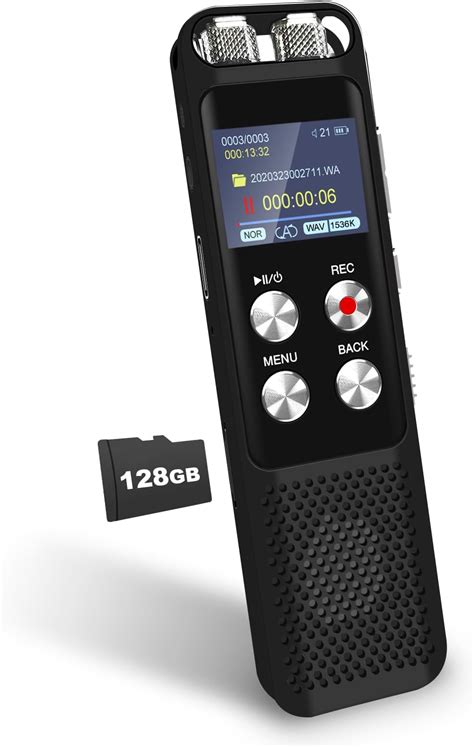 128gb Digital Voice Recorder With Playback Voice Activated Recorder For Lectures