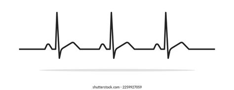 Heartbeat Pulse Rhythm Electrocardiogram Ecg Ekg Stock Vector Royalty