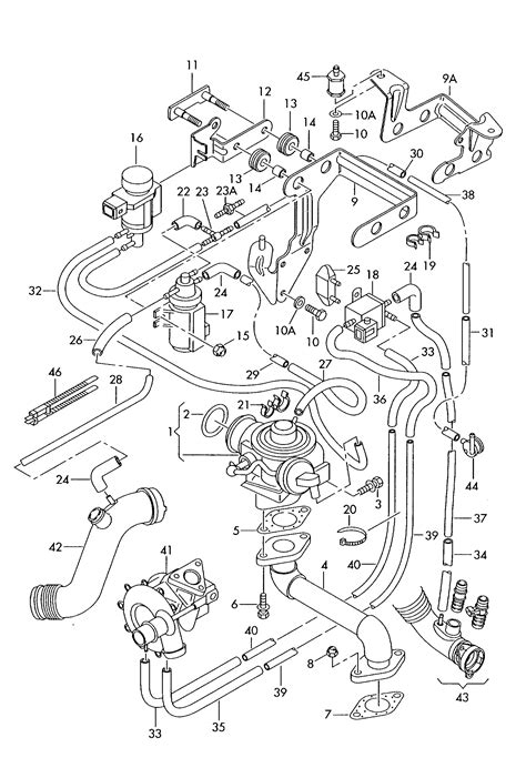 Audi A2 2000 2005 Vacuum System Exhaust Gas Recirculation Vag