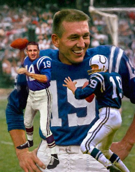 Johnny Unitas Baltimore Colts Hof Super Bowl Champion Qb Quarterback