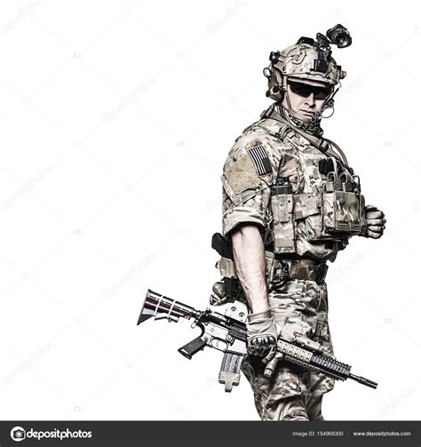 US Army Ranger with weapon Stock Photo by ©zabelin 154969300