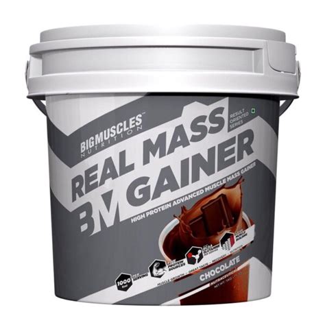 Bigmuscle Nutrition Real Mass Gainer 5 Kg Chocolate Team Forever