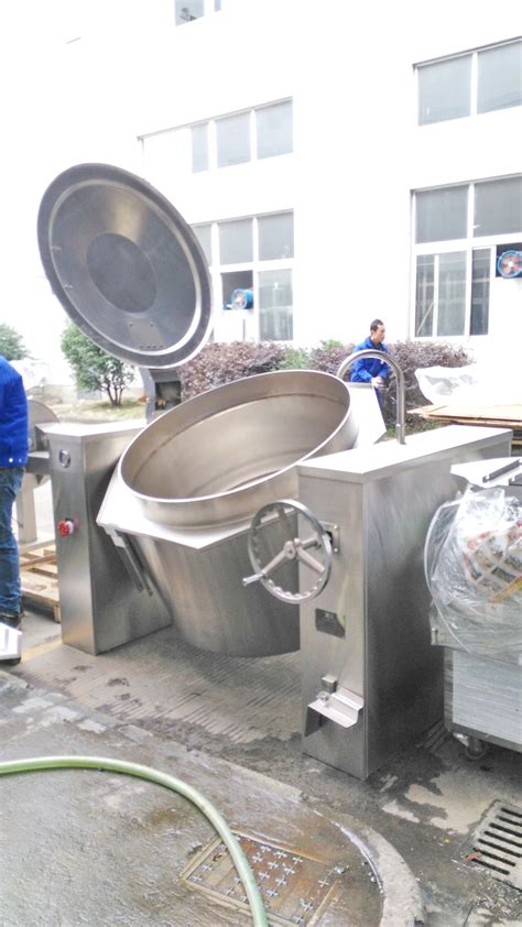 Tilting Sugar Jam Boiling Machine L Steam Jacketed Kettle Pan