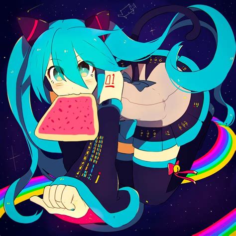 Nyan cat MIku | Hatsune miku, Hatsune, Nyan cat