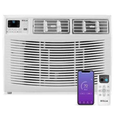 Della 8 000 Btu 115v Window Air Conditioner Cools 300 Sq Ft In White 048 Tl Wac8k32 The Home