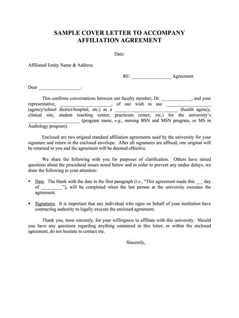 Letter Of Affiliation Template Fill Online Printable Fillable Blank Pdffiller