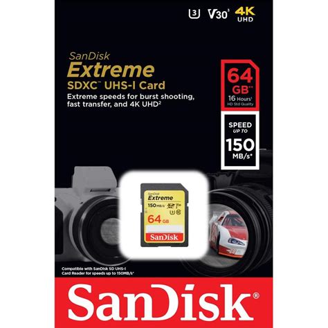 Sandisk Extreme 64gb Sdxc 150mbs