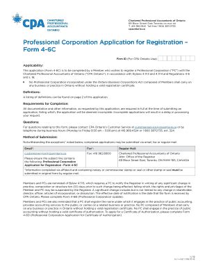 Fillable Online Professional Corporation Application For