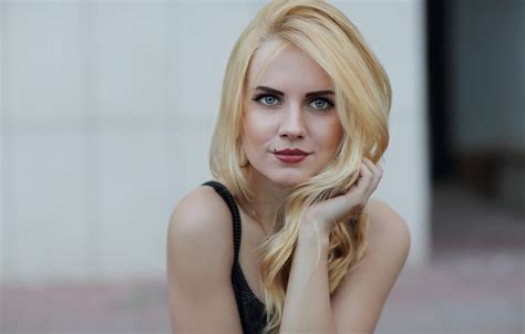 Wallpaper Pose Portrait Makeup Hairstyle Blonde Dasha Bokeh