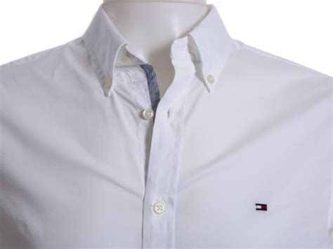 Camisa Social Masculina Tommy Hilfiger Slim Th Branco