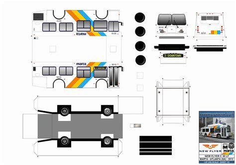 Sp Papel Modelismo Paperbus New Flyer C Lf Marta Atlanta Ga