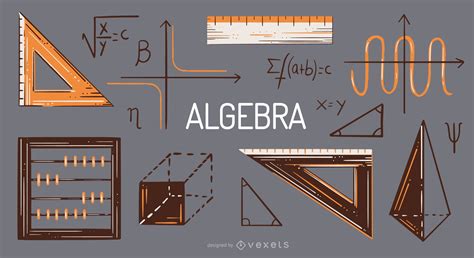 Descarga Vector De Conjunto De Ilustración De Elementos De álgebra