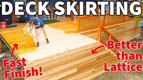 How To Install Deck Skirting And Stain A Deck Youtube