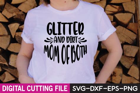 Glitter And Dirt Mom Of Both Graphic By Haz Studio Creative Fabrica