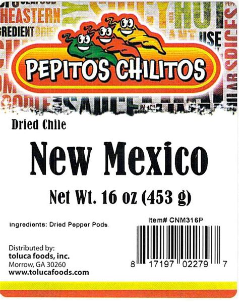 Toluca Foods Inc Chile New Mexico Pepitos Chilitos Chile New Mexico