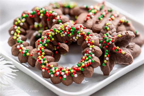 Chocolate Spritz Cookies - Saving Room for Dessert