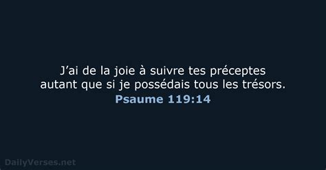 28 Juin 2020 Verset Biblique Du Jour BDS Psaume 119 14