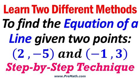 Equation Of Line Passing Through Two Points