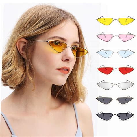 Buy Fashion Triangle Cat Eye Frame Retro Metal Sunglasses At Affordable