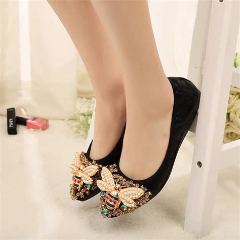 Phyanic Brand Designer Crystal Woman Flat Shoes Elegant Comfortable