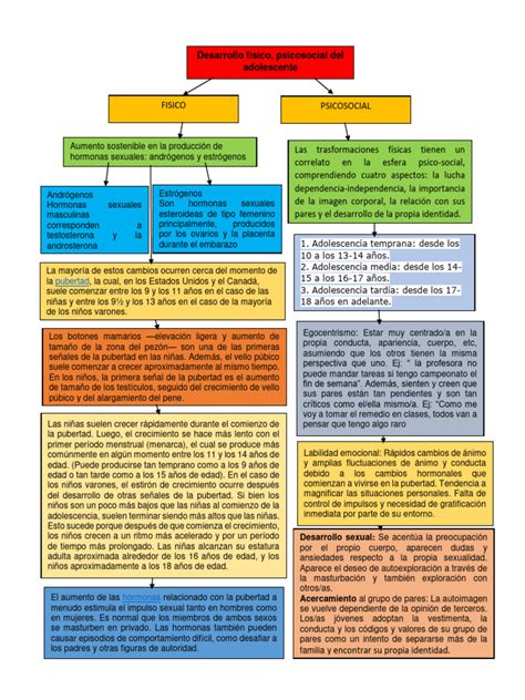 Mapa Conceptual Pdf Pubertad Adolescencia