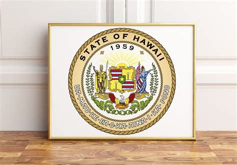 Hawaii State Seal, Poster Print, Wall Décor - Etsy