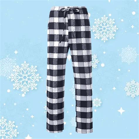 Jsaierl Mens Buffalo Plaid Pajama Pants Comfy Loose Lounge Trousers