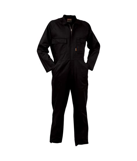 Bison Workzone Black 300gsm 100 Cotton Zip Overall Cozco Comply