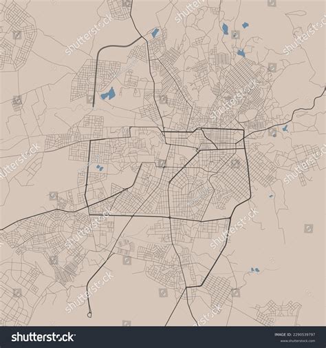 Detailed Map Asmara City Capital Eritrea Stock Vector (Royalty Free ...