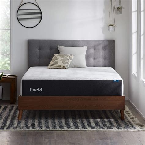 Lucid 12 Inch Full Mattress And Lucid L600 Adjustable Bed Base Medium