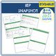 Editable IEP SNAPSHOT IEP AT A GLANCE By IReadiWriteiSolve TPT