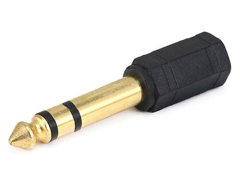 Mm Inch Stereo Plug To Mm Stereo Jack Adapter Gold