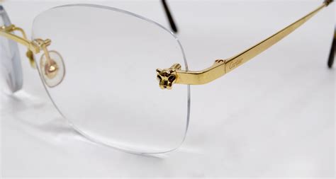 Cartier Panther Rimless Glasses Circa 1980s For Sale At 1stdibs Cartier Panther Glasses