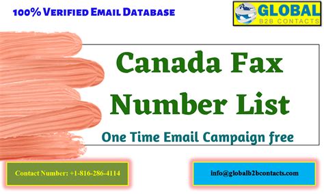 Canada Fax Number List