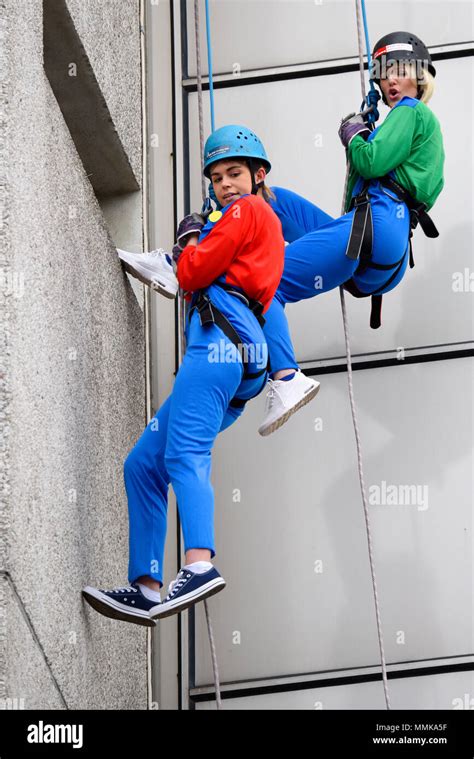 Volunteers are abseiling down the side of Southend Hospital’s 154ft ...