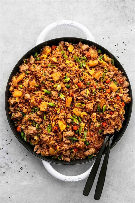 20 Minute Pork Fried Rice Recipe Creme De La Crumb