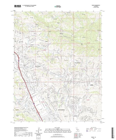 MyTopo Diablo California USGS Quad Topo Map