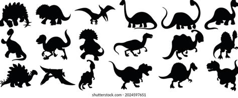 Animal Dino Vector Silhouette Design Stock Vector (Royalty Free ...