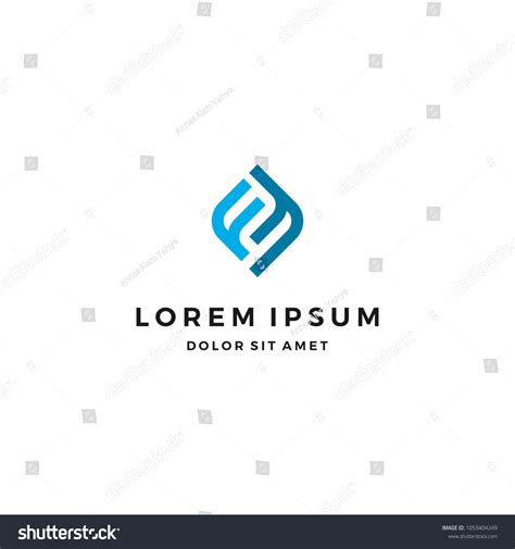 Ff Logo Design Template Stock Vector (Royalty Free) 1053404249 ...